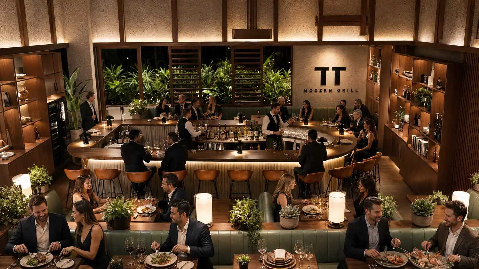 Barra de bar de Trotter's Modern Grill